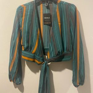 Brand new with tag striped green top
